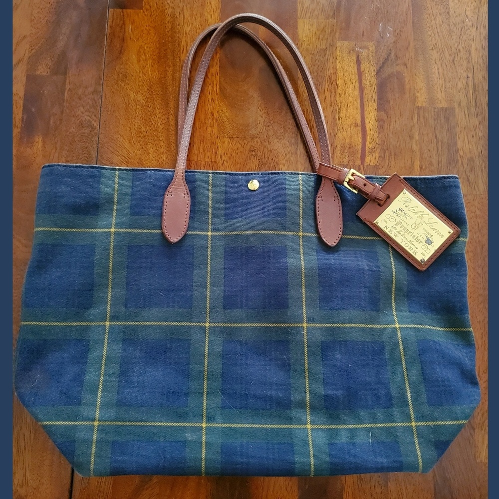 Vintage Ralph Lauren Tartan Tote
